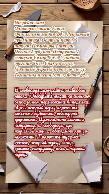 Мидии саганаки