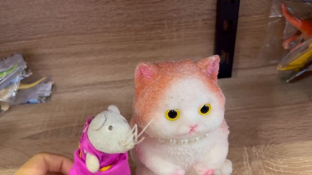 Буша показывает ребятам кота антистресса