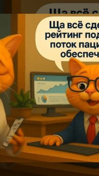 Нет пациентов — как врач справился с проблемой 😺 (AI Cat Stories) #репутация #маркетинг #AI #AIcat