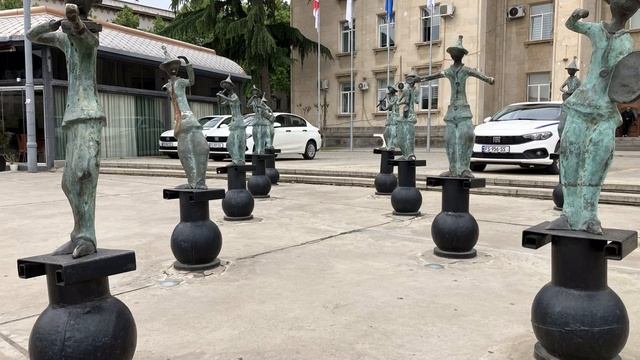 Оркестр на площади #рустави #грузия #скульптура