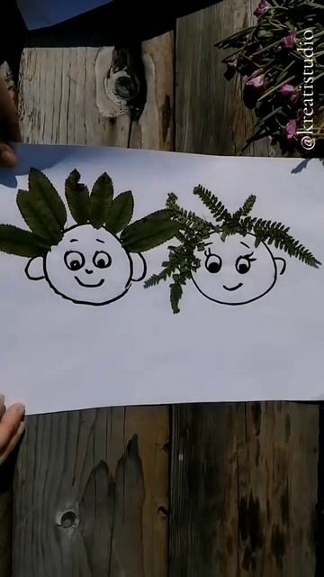 Прически из листьев