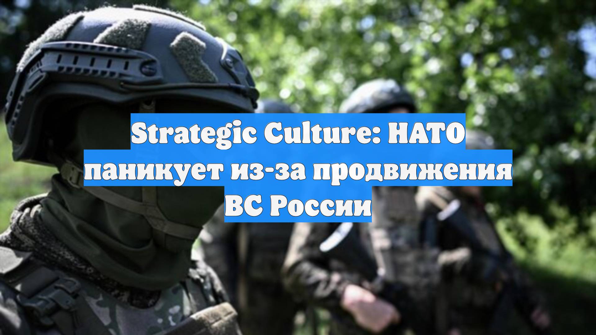 Strategic Culture: НАТО паникует из-за продвижения ВС России