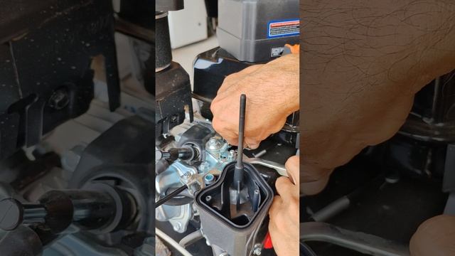 Регулировка газового тросика на мотобуксировщике Якудза