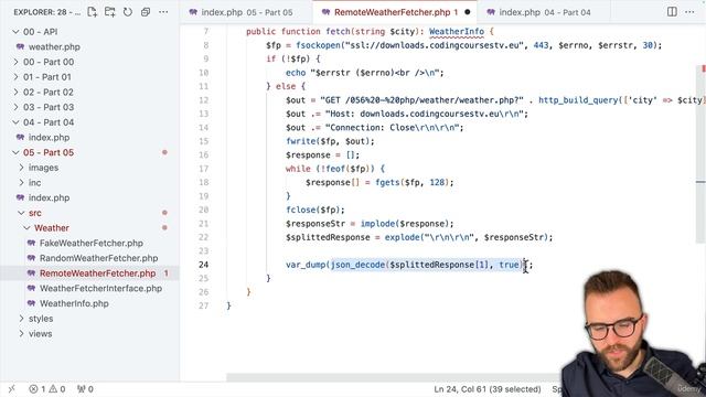 26-06. Accessing a remote weather API