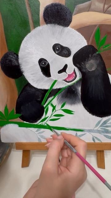#panda #art #painting #handmade #творчество #искусство #масляныекраски #какнарисовать