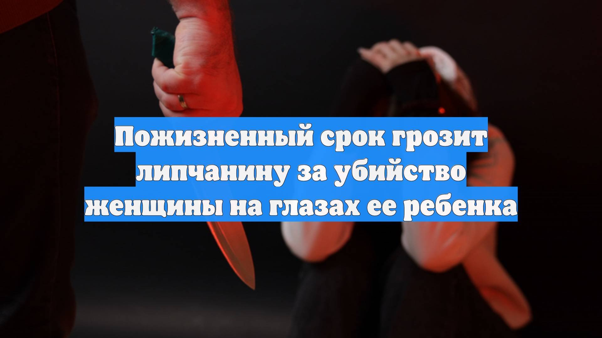 Пожизненный срок грозит липчанину за убийство женщины на глазах ее ребенка