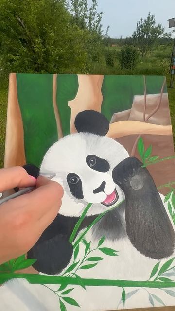 #рисую #panda #art #искусство #масляныекраски #painting #handmade #мастеркласс #мк