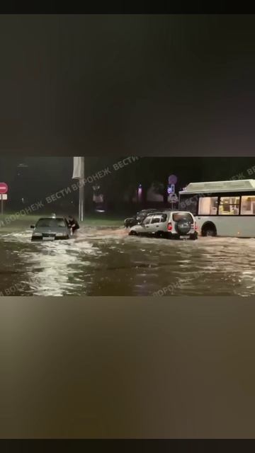 ⚡️Воронеж накрыл сильный ливень с грозой