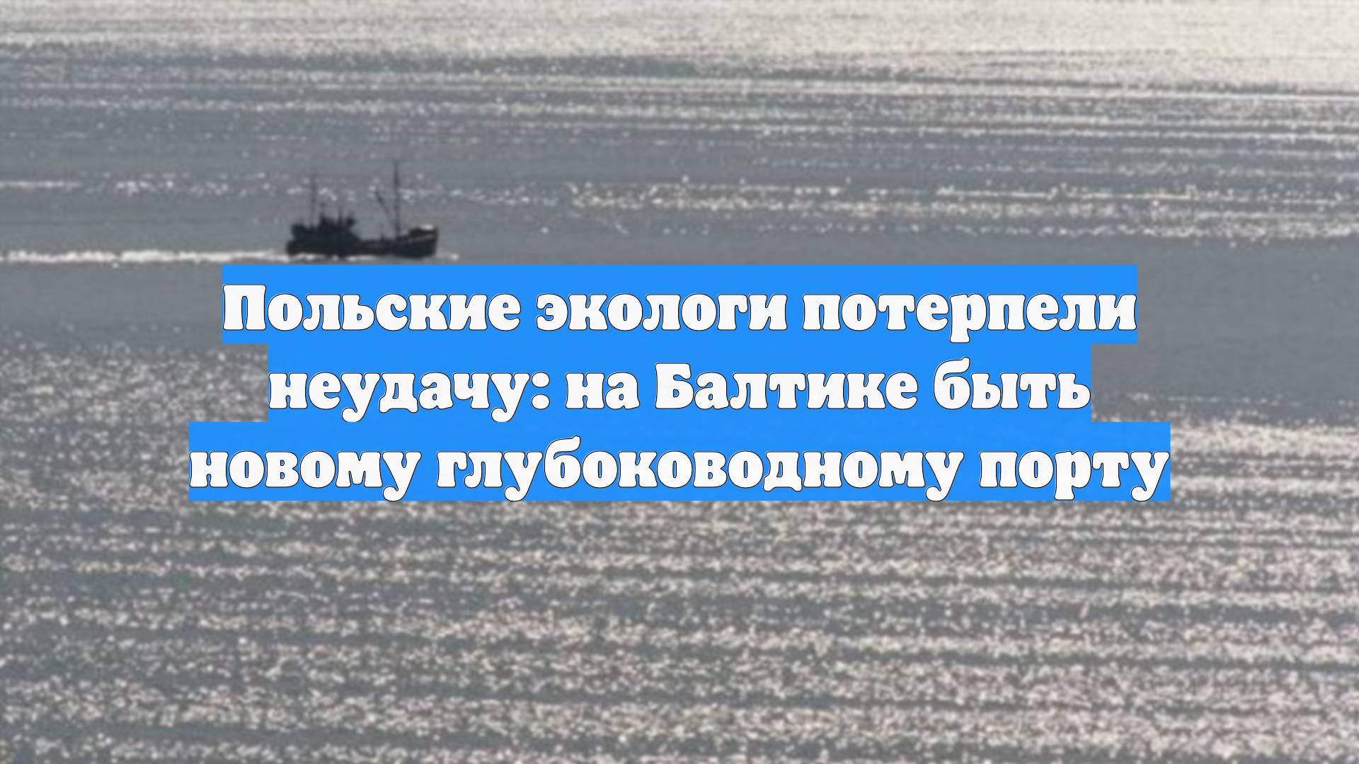 Польские экологи потерпели неудачу: на Балтике быть новому глубоководному порту