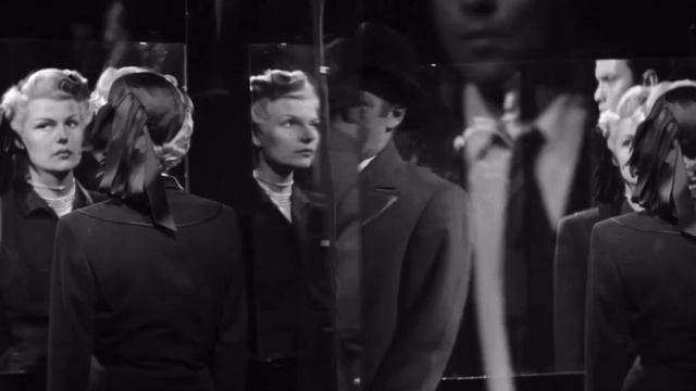 "Леди из Шанхая" (США, 1947). Детектив. Сцена в зеркальной комнате Рита Хейворт, Орсон Уэллса, 3.мин