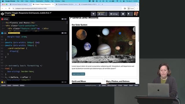 17. Упражнение: трёхколоночный макет карточек