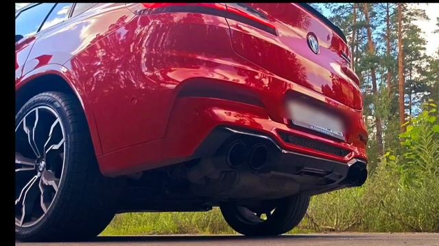 x4m bmw f98 burble exhaust