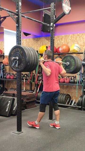 Приседание со штангой над головой. OHS. 1 ПМ.