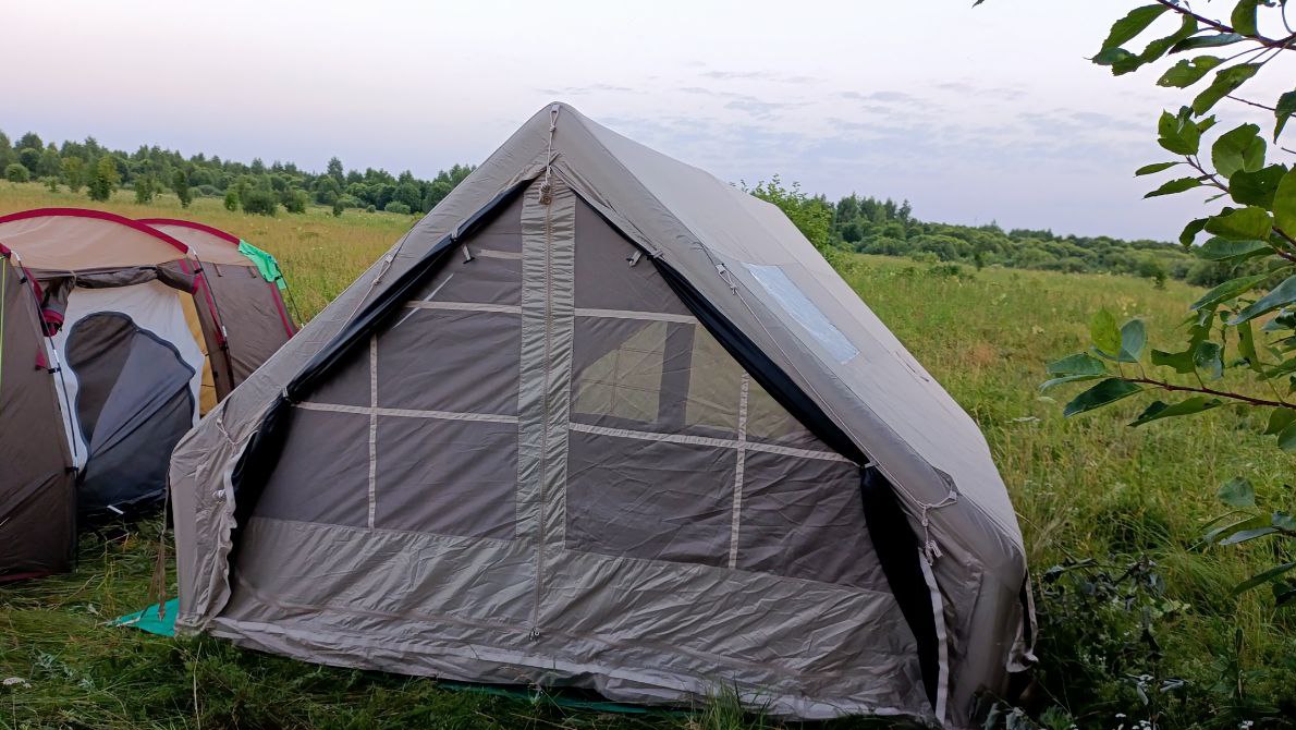 Надувная палатка, ПВХ+Оксфорд