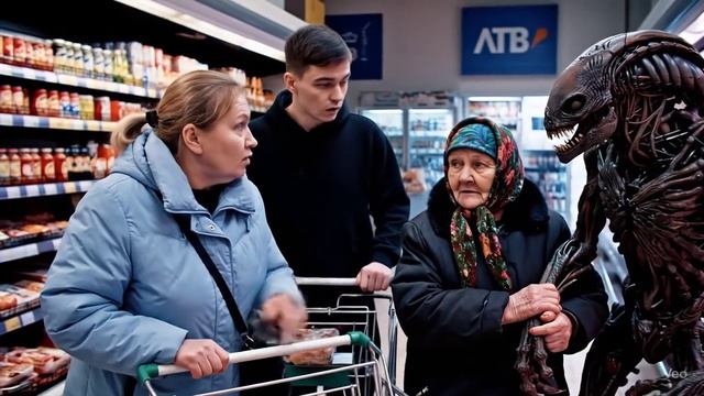 ИИ бабуля в магазине