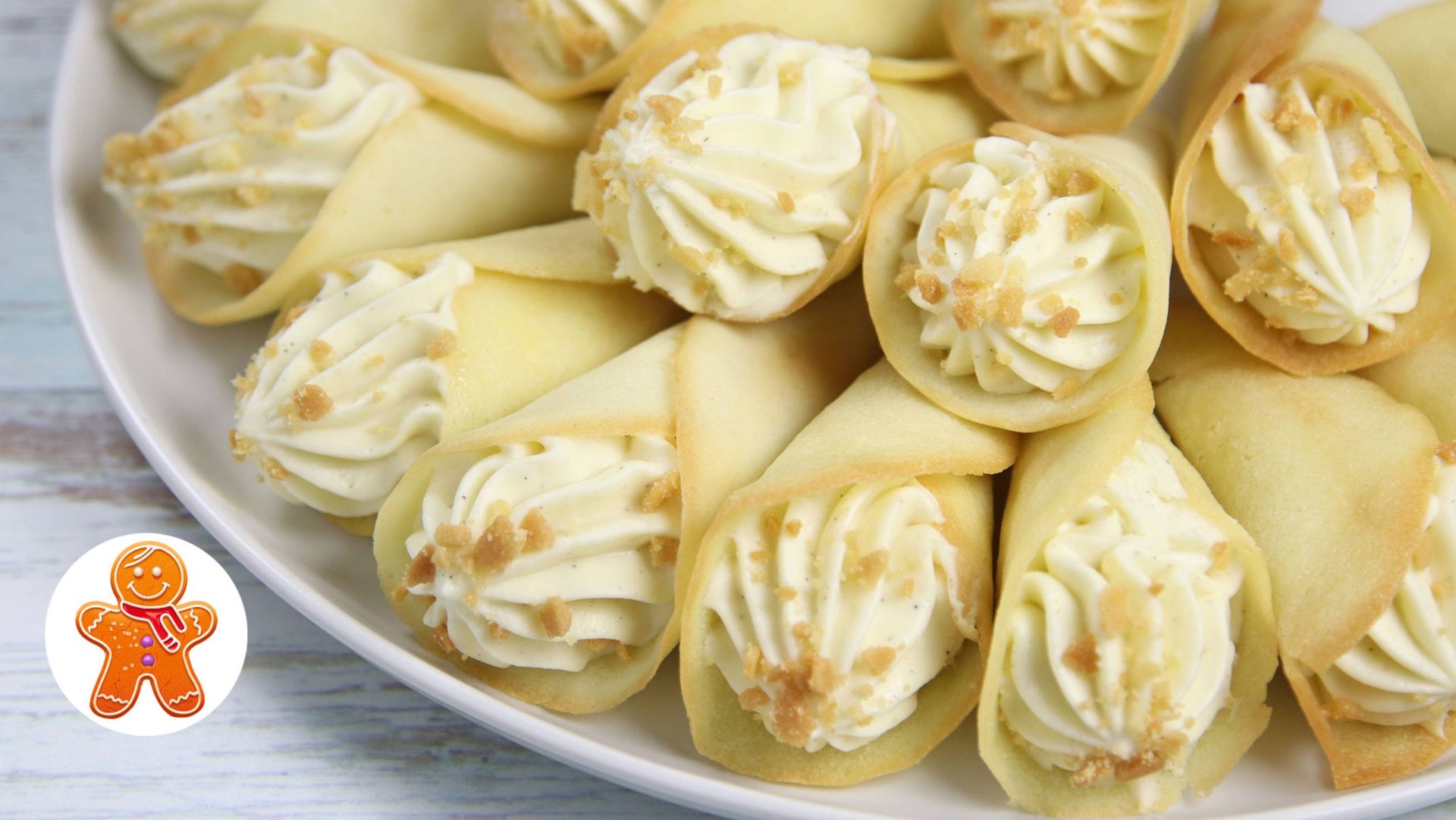 Сахарные рожки с кремом без вафельницы ✧ Легкий и простой рецепт