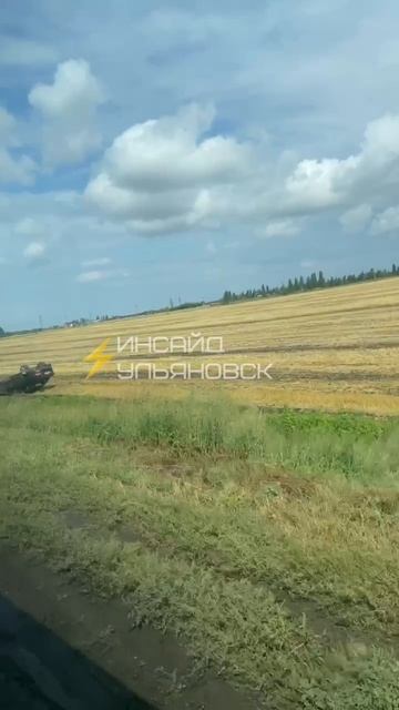🚓🚗 В Ульяновской области на повороте в учхоз перевёртыш