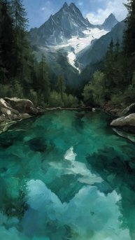 Бирюзовая глубина (картина #781) \ Арт-студия Нормова