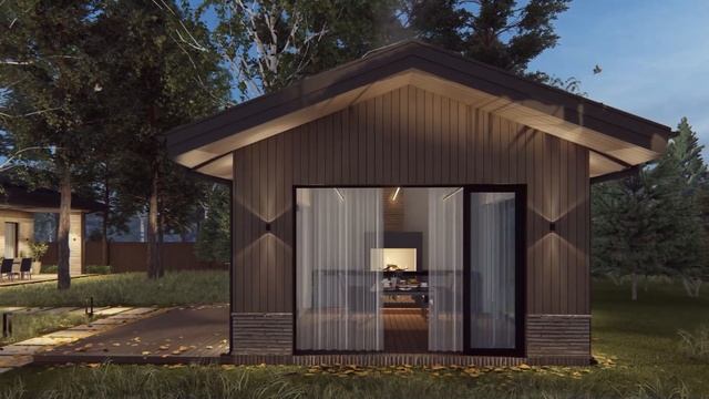 Дом с баней и гараж с навесом в загородном посёлке «Русичи»