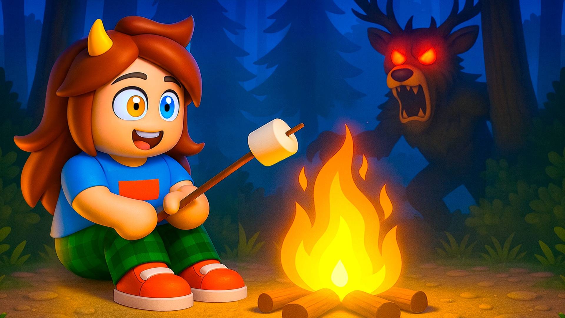 😱99 НОЧЕЙ в ЛЕСУ за КЕМПЕРА! в 99 Nights in the Forest в Роблокс