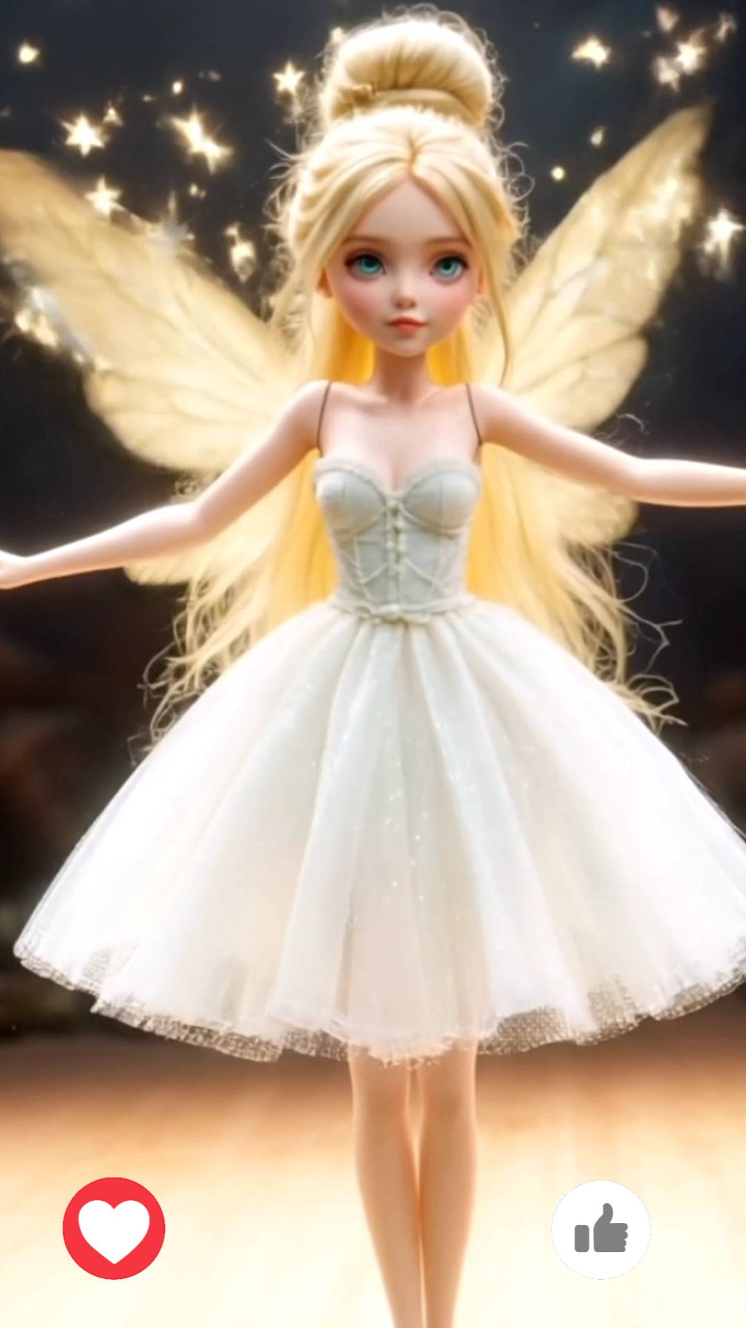 Феечка из мира мечты | Мультяшная зарисовка, ожившая через нейросеть