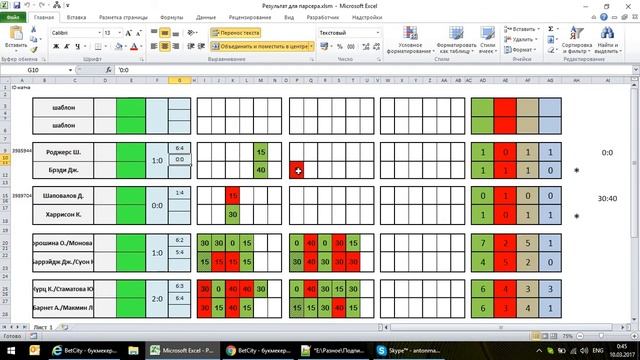 Парсинг сайта BetCity - отслеживание результатов игр