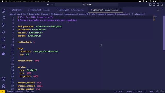 7. Creating Helm charts for other microservices