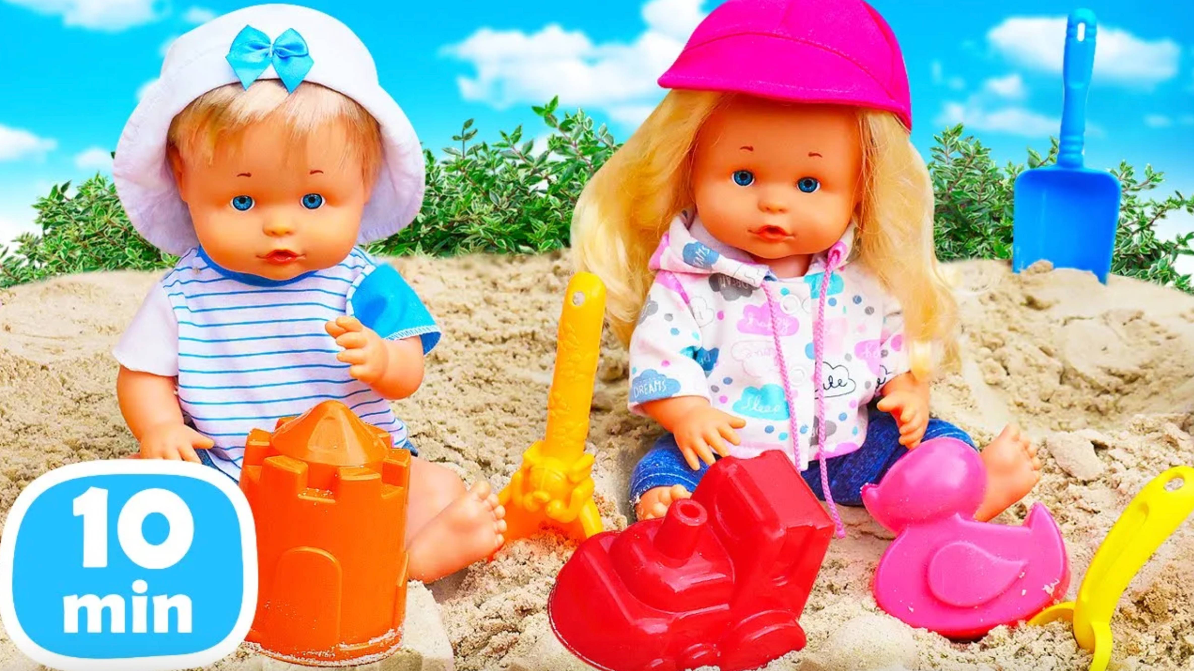 Мой детский сад - Песочный суп и формочки! Играем в песочнице с куклами