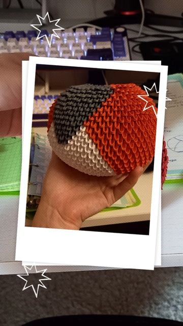 снегирь модульное оригами.  видео-урок на канале 💕