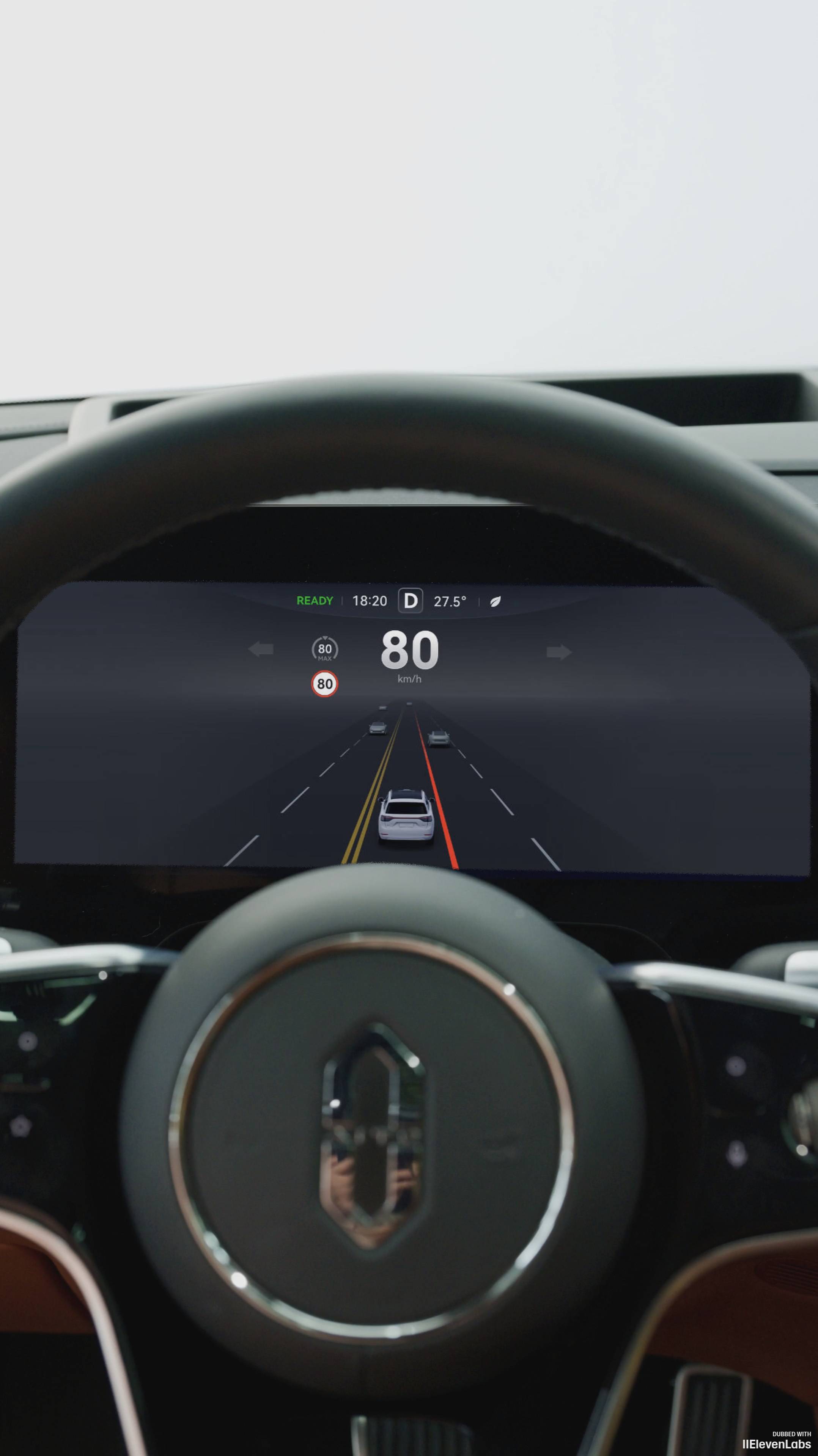 AITO M9 - Функция удержания полосы движения