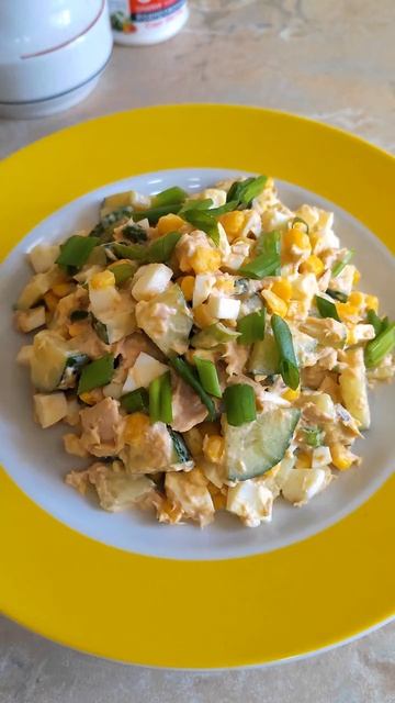 Салат с тунцом🌊🐟