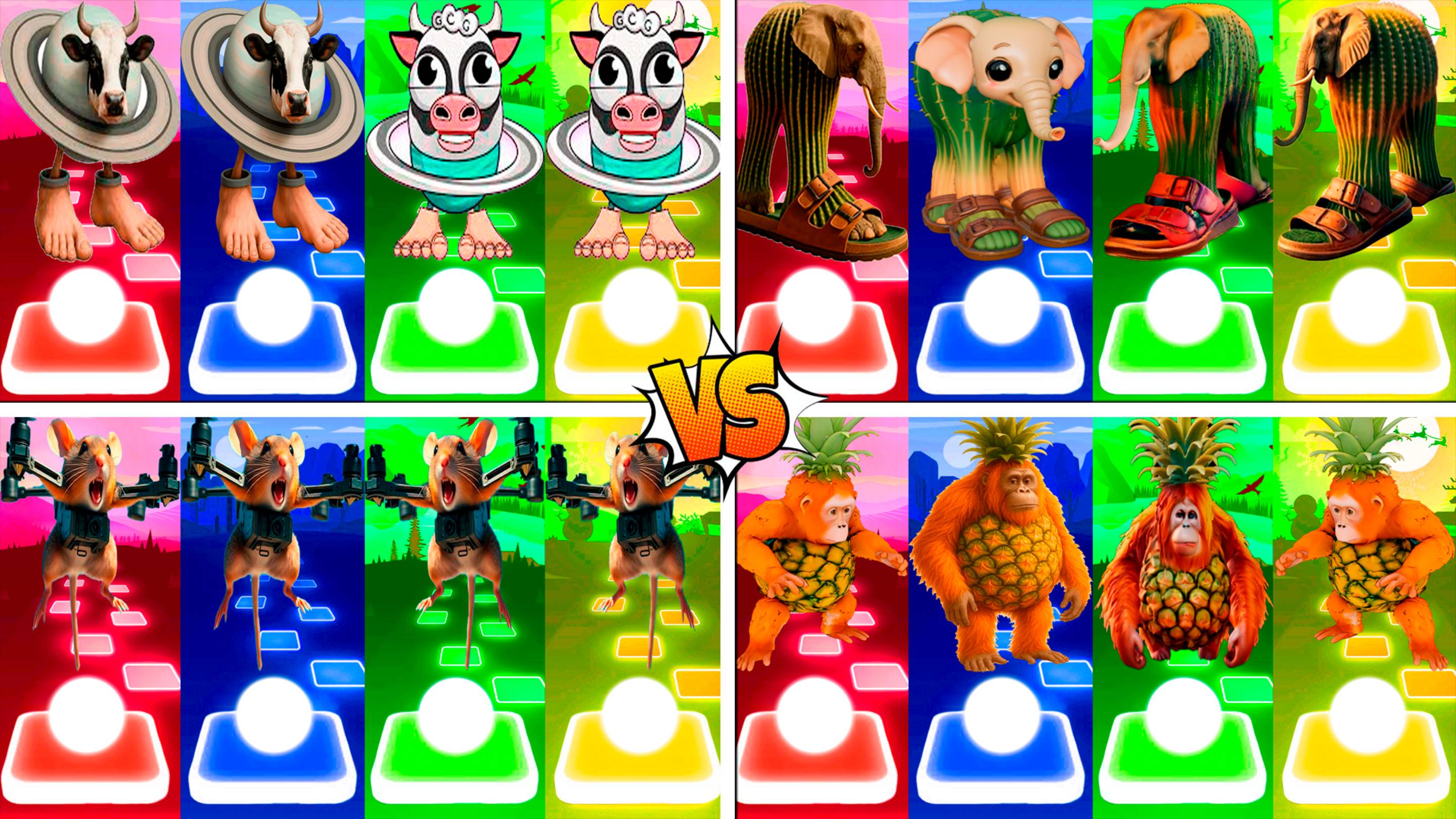 МЕГАМИКС ЛАВАКА САТУРНА САТУРНИТА 🆚 ЛИРИЛИ ЛАРИЛА 🆚 ДРУГИЕ БРЕЙНРОТ МЕМЫ | Tiles Hop №133-136