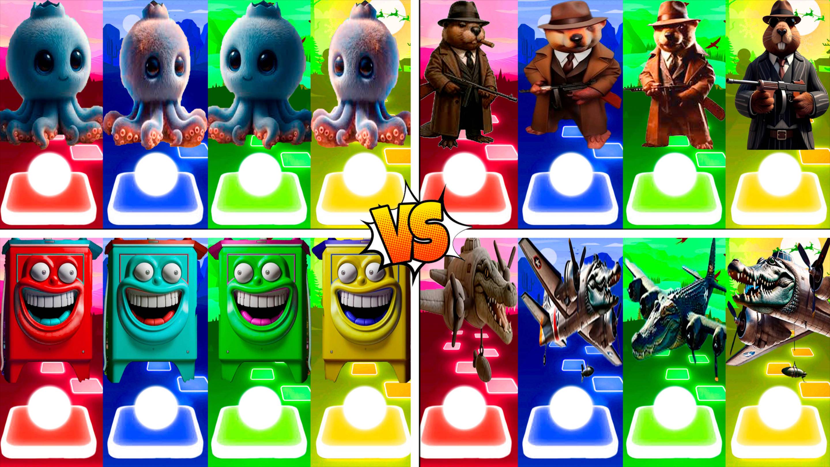 МЕГАМИКС БОБРИТО БАНДИТО 🆚 БОМ БОМ БОМ ГАЗУН 🆚 ДРУГИЕ БРЕЙНРОТ МЕМЫ | Tiles Hop №121-124