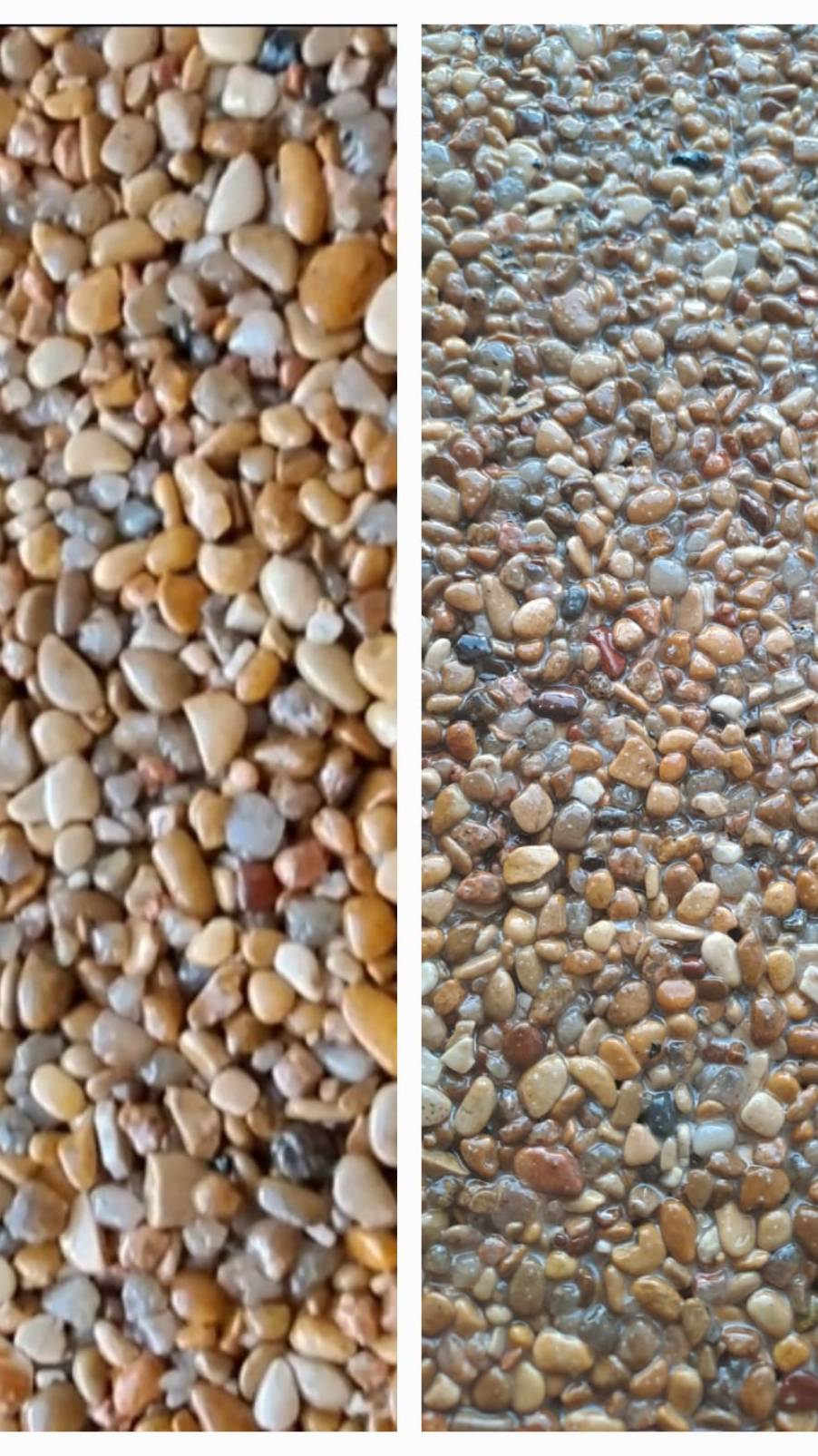 Подготовка к запечатке каменного ковра эпоксидным герметиком