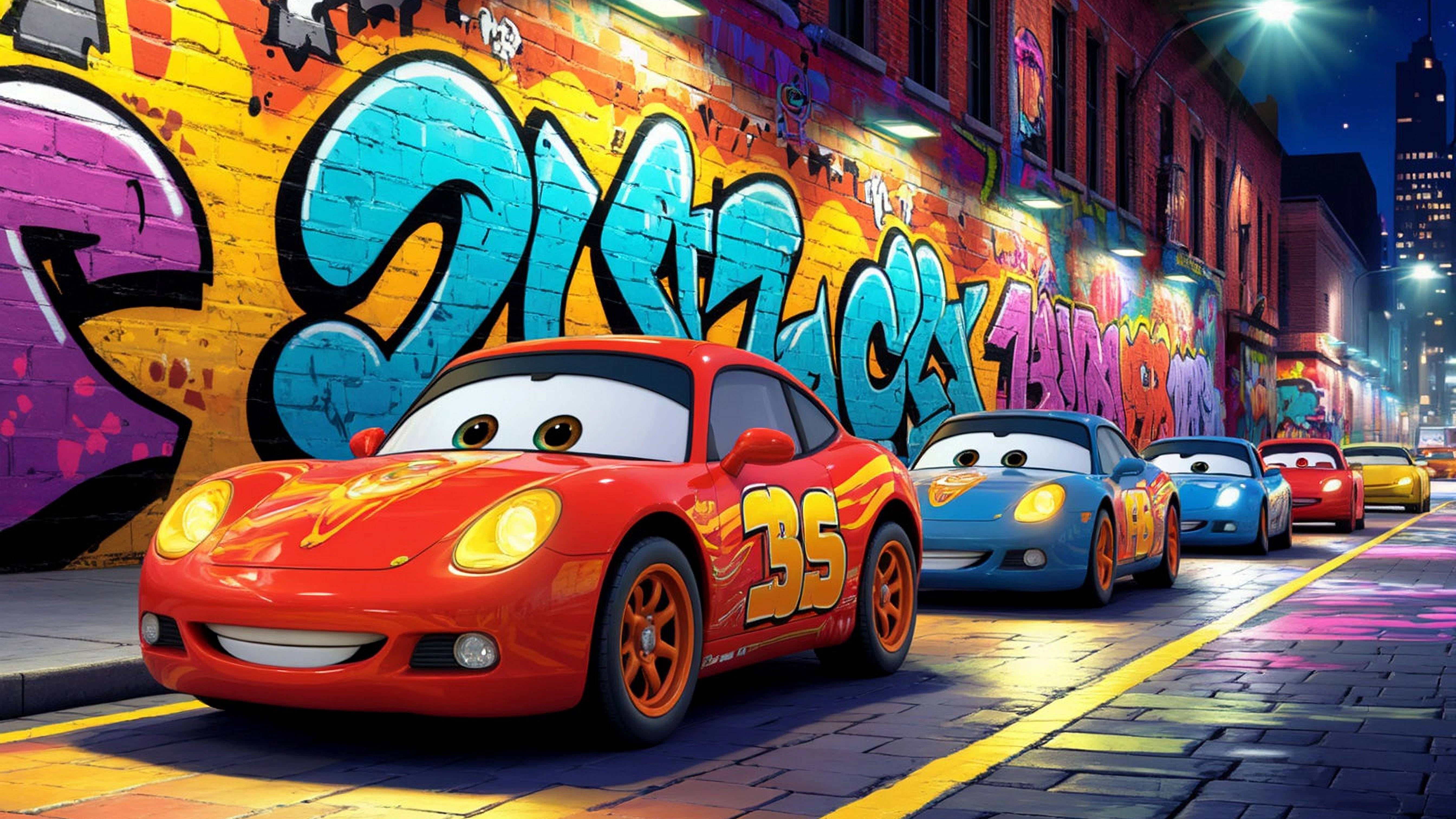 Мультики про машинки.  Яркие машинки катаются и развлекаются.