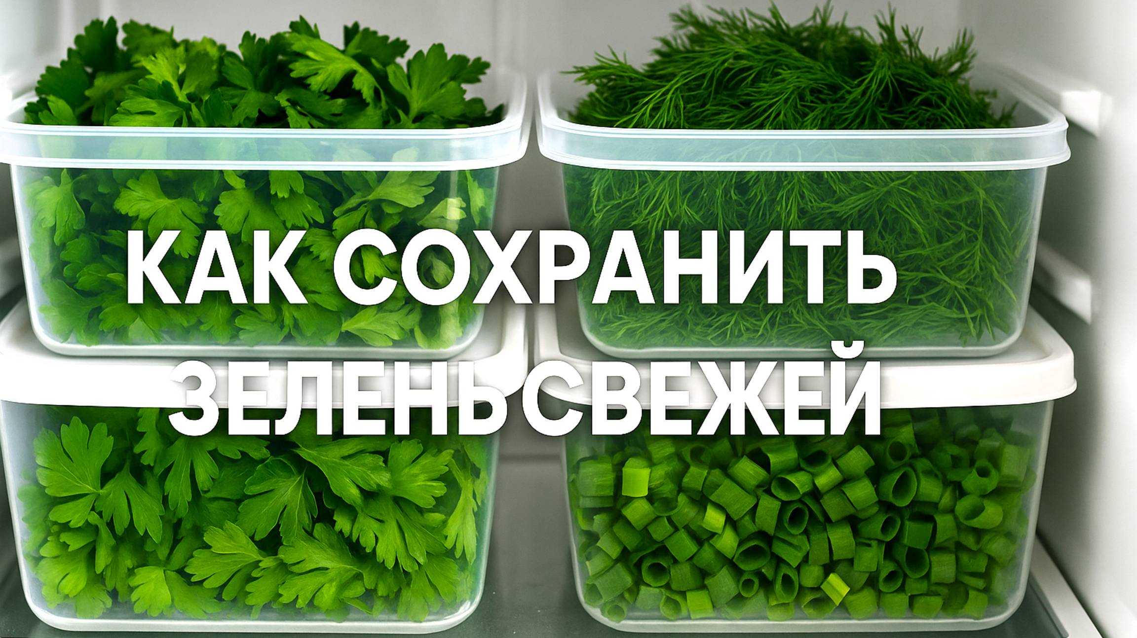Как я сохраняю зелень свежей целый месяц в холодильнике!