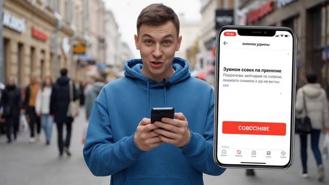 Идет парень по улице с телефоном, смотрит Рутуб, и вдруг видит: