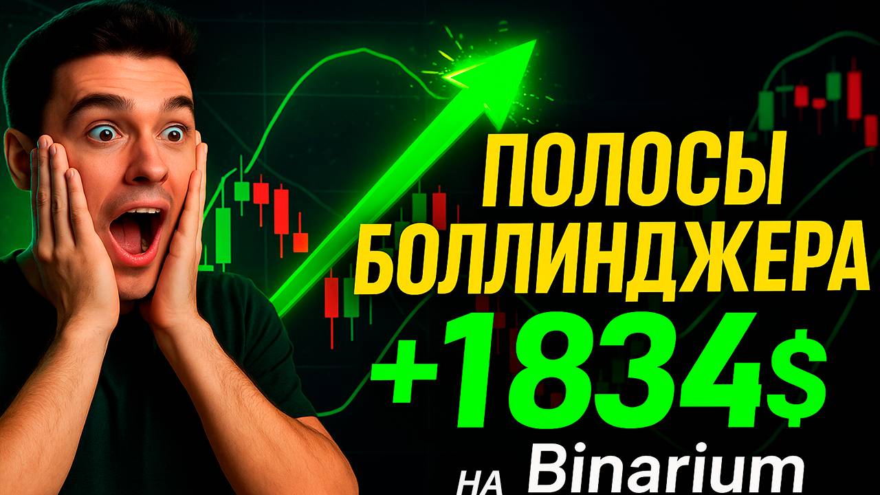 Полосы Боллинджера на Binarium! +1834$ чистыми на бинарных опционах на платформе Бинариум!