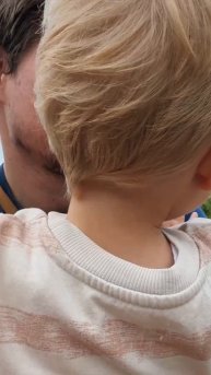 Лучшее ощущение! Сын бежит обниматься)