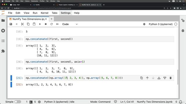 347. Соединение одномерных массивов.