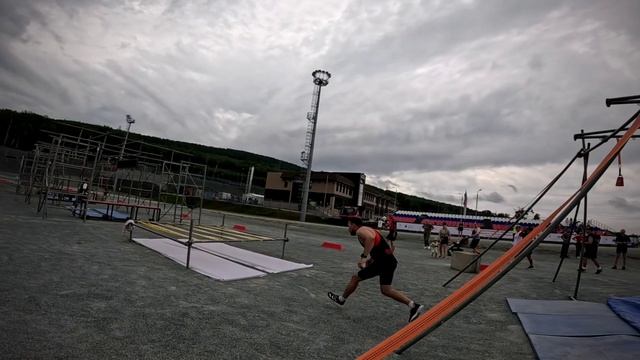 Чемпионат ДФО бег с препятствиями 100м