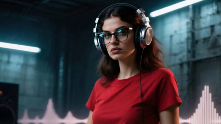 Сгенерированное видео: Девушка диджей