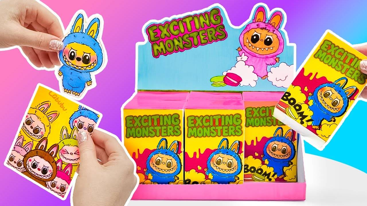 🎁 Мы нашли СЕКРЕТНОГО Лабубу! 🦄💥 Делаем игрушки своими руками! Распаковка сюрпризов!