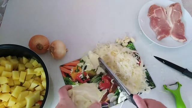 Овощное рагу с мясом в мультиварке