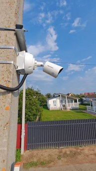 Монтаж камер видеонаблюдения на опору ЛЭП