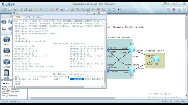 Module 5 Huawei SP Solutions - 3. Lab 3 E-trunk Failover Test