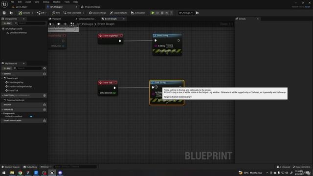 3 - Creating a Blueprint Actor and Intro to nodes