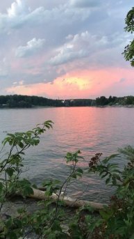 Закат отраженный в облаке | Обское море | Июнь 2024 # закат #июнь2024 #обскоеморе