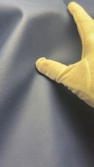 Экокожа Аврора 925 синяя, матовая