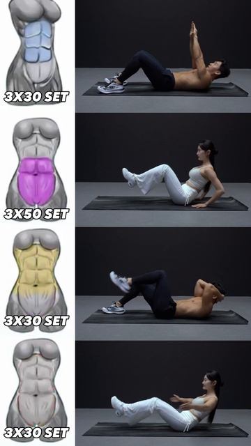 윗뱃살 아랫뱃살 옆구리 쏙 빠지는 복근운동 #식스팩 #일자복근